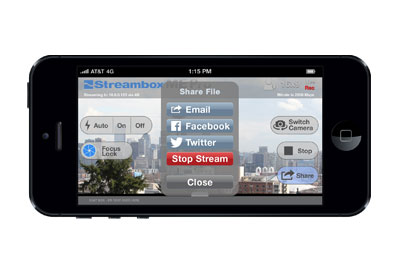 Streambox Announces Live Video Sharing to Facebook and Twitter with StreamboxME Pro App on Apple iPhone and iPad